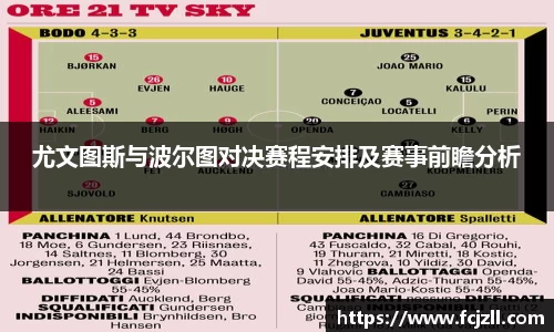 尤文图斯与波尔图对决赛程安排及赛事前瞻分析